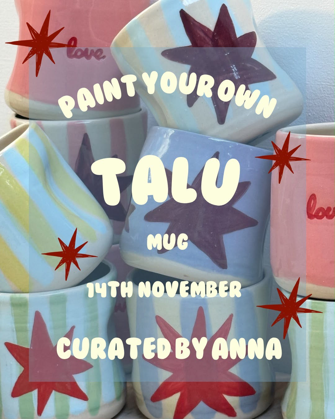 Paint Your Own Talu Mug Slot - Curated by Anna
